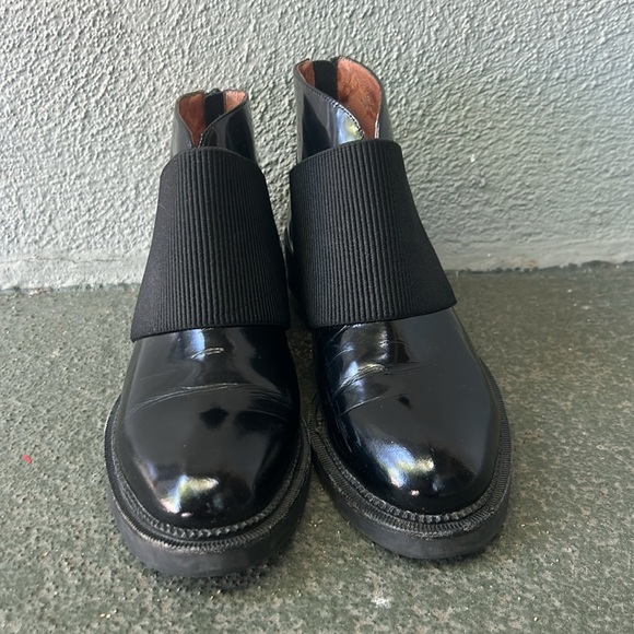Jeffery Campbell Alfie Patent Leather Ankle Boots Size 7.5 Mod Goth Punk - Picture 2 of 9